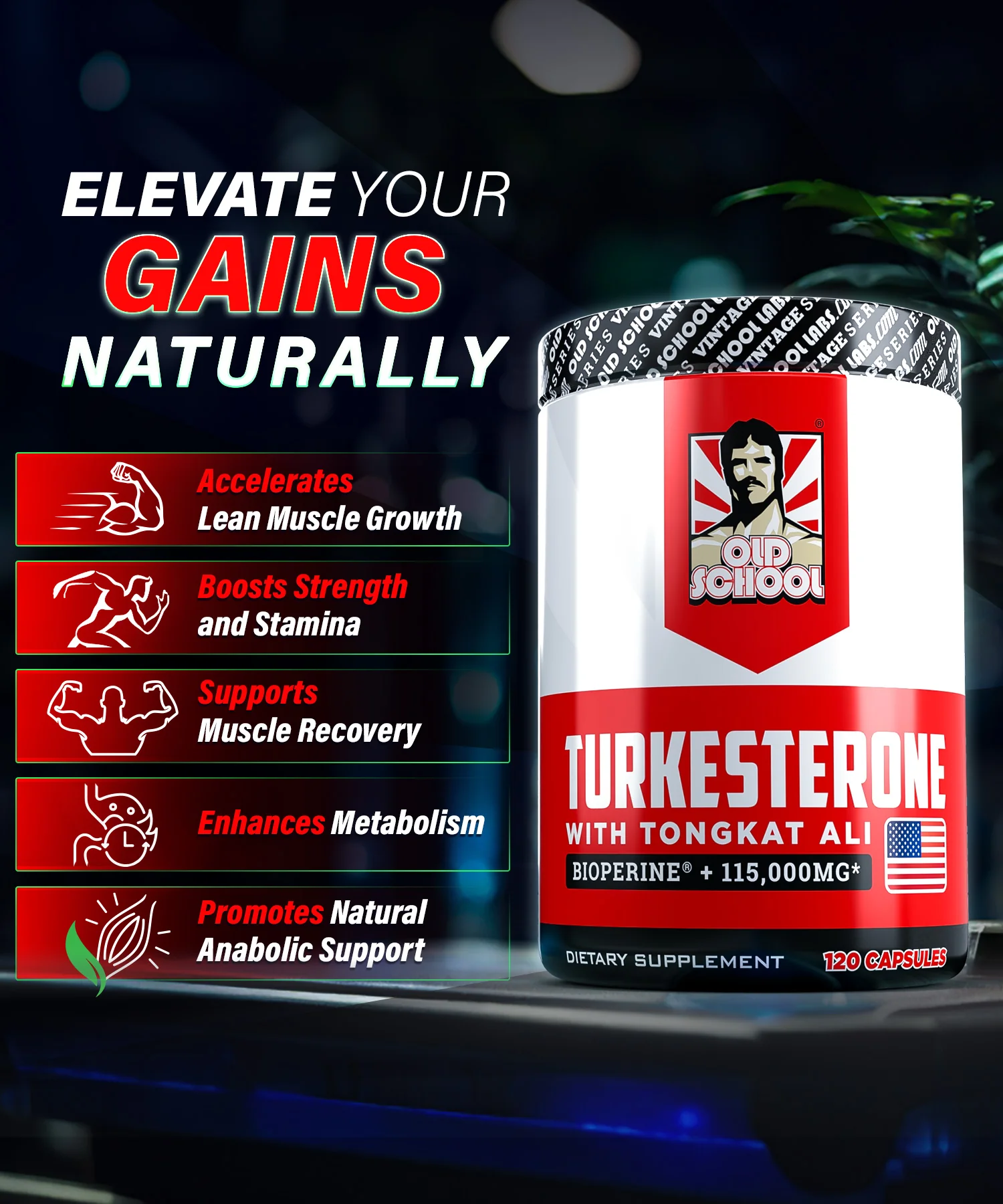Turkesterona (Potenciador masculino) 120 Capsulas